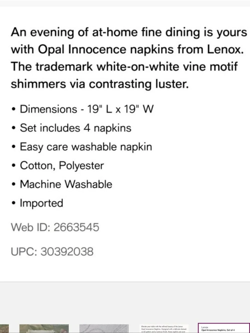 Lenox opal innocence